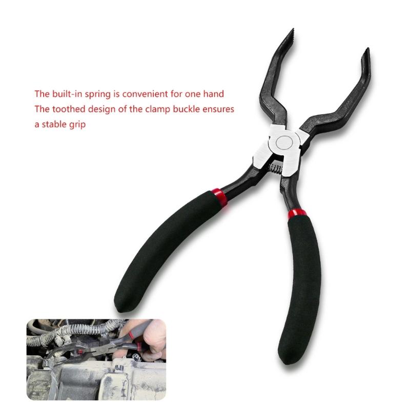 Spring Loaded One Handed Operation 8Inch Electrical Disconnect Removal Pliers Tool with Nonslip Grip for Tight Space