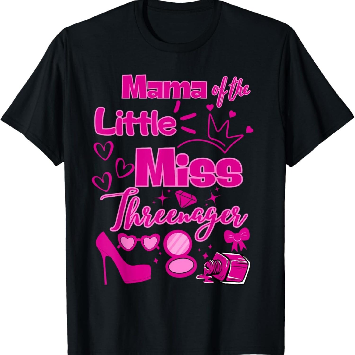Mama of Miss Threenager 13 Bday Girls Salon SPA Makeup Party T-Shirt XXXXXL разноцветный