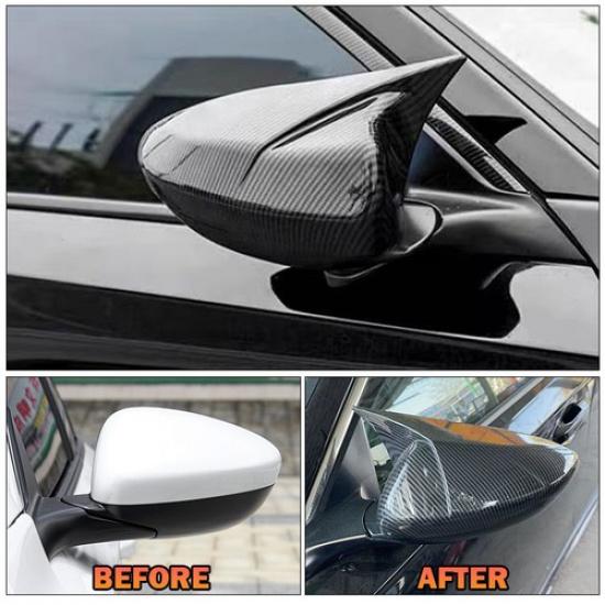 Carbon Fiber OX Horn Style Side Mirror Cover Cap For 2018- Honda Accord 10th