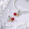 Winter Series Copper Charms Beads Snowman Autumn Pumpkin Maple Leaf Beads Fit Original Bracelet Women Gifts