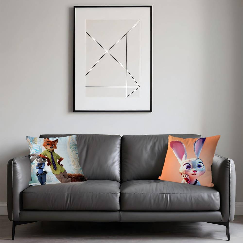 Zeichentrickfilm Z-Zootopia Kissen Geschenk Heim Büro Dekoration Kissen Schlafzimmer Sofa Auto Kissenbezug Kissenbezug
