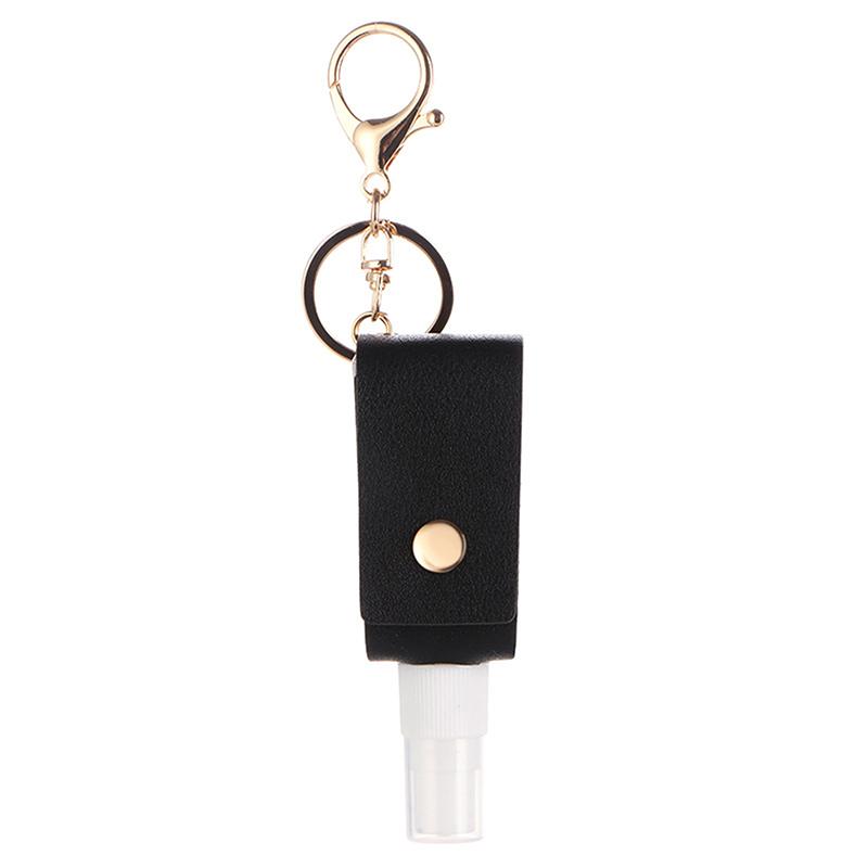 30 ml Handdesinfektionsmittelflasche Mini Hände Hydroalkoholisches Gel Flasche PU Leder Schlüsselanhänger Mini Seifenspender Wiederverwendbare Aufbewahrungsflasche