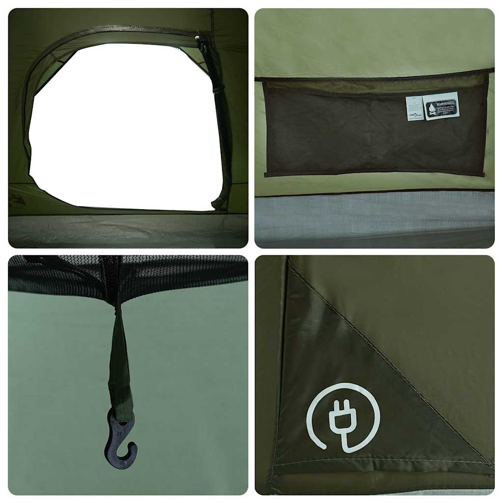 Dome Family Tent for 6 Persons Olive Green Waterproof