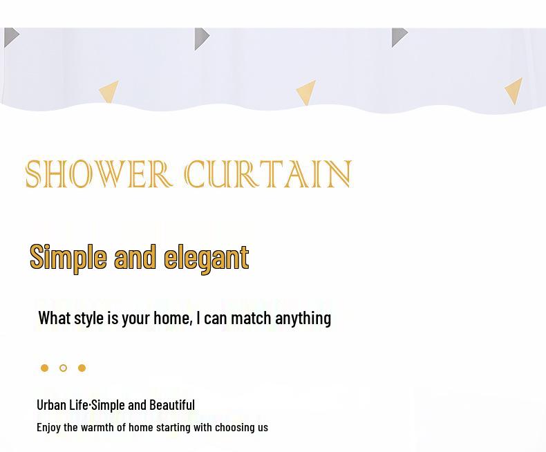 Luxury Eco-Friendly Waterproof & Mildew-Resistant Shower Curtain
