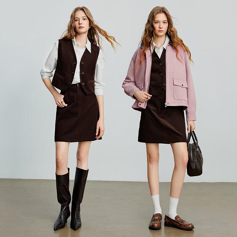 Chuyu Women's Old Money Corduroy Cropped Vest