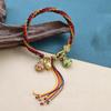 Zinc Zinc Alloy Devouring Gold Beast Bracelet Line Pray for Blessings Hand Strap Colorful Woven Rope  Holiday