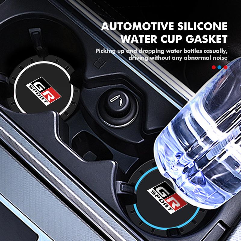 For S2 Car Waterproof Anti Slip Water Cup Mat Auto Interior Accessories chr Corolla Camry rav4 Yaris hilux prius avensis JH2