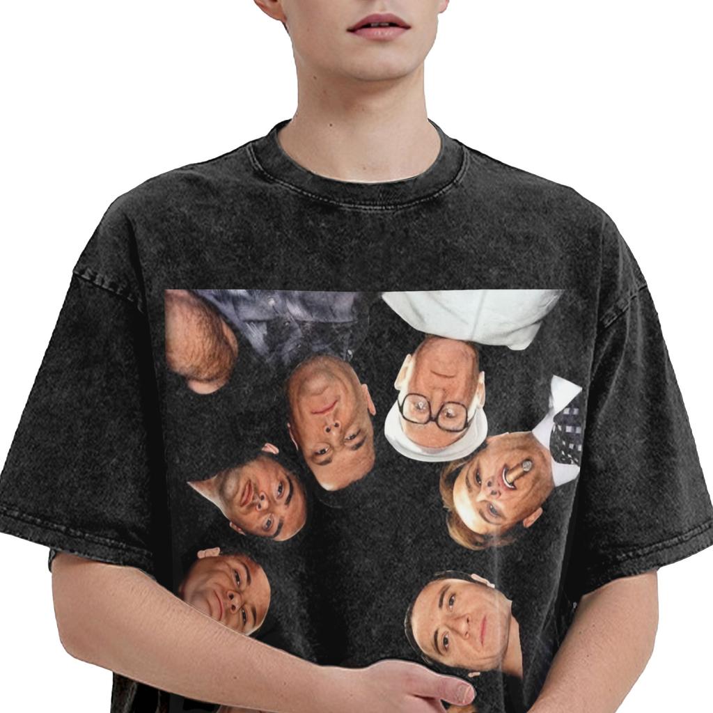 Mafias Group Sopranos Tv Show T Shirt Hip Hop Washed Short Sleeve Oversize T-Shirts Vintage for Men Streetwear Graphic Tees
