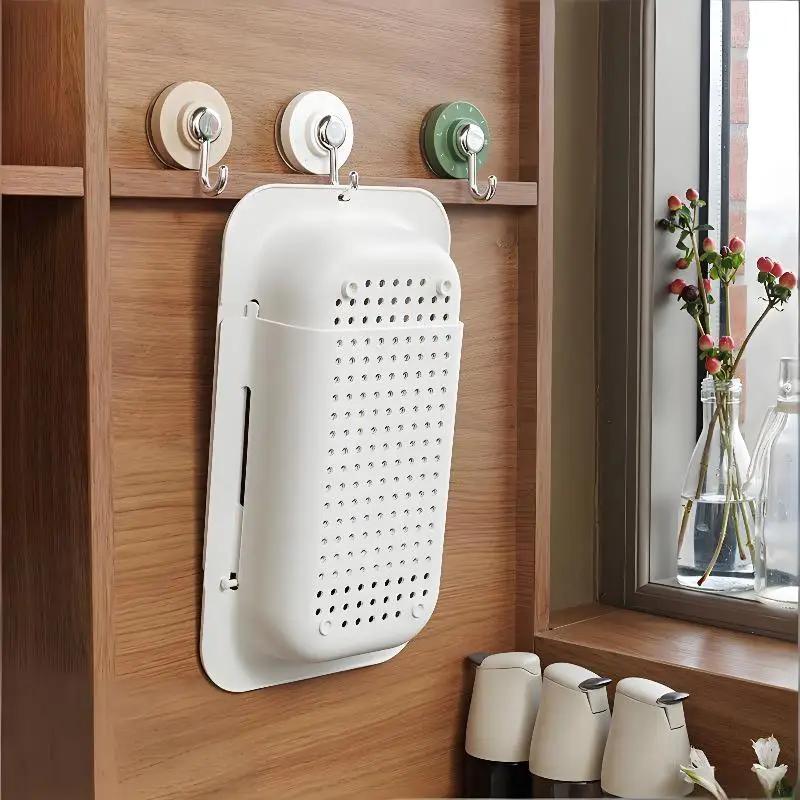 Telescopic Drain Basket, Lightweight Sink Storage Basket, Made Of Non-toxic Plastic, Food Contact Safe, Easy To Install