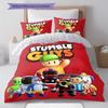 Stumble Guys Leap Bedding Quilt Set Quilt Cover Pillowcase Home Decoration Birthday Gift (1 * Duvet Cover + 2 * Pillowcase, Without Core)
