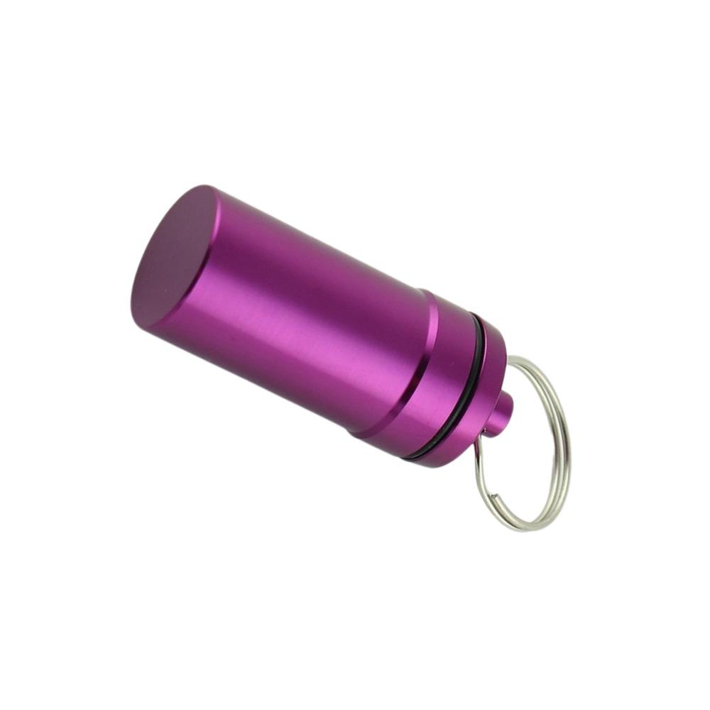 New Mini Portable Pill Box Case Holder Keychain Waterproof Aluminum Container Tablet Storage for Purse Outdoor Camping Travel