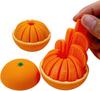 3D Printed Twisty Fidget Citrus With Smooth Rotation Realistic Orange  With Sliding Slices Desk Ornament Deformation Ball