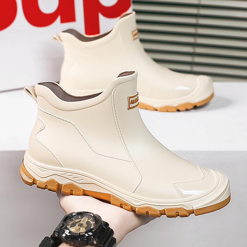 Pánské boty do deště Outdoor Ležérní Muži Kotníková Turistika Rybaření Boty do vody Vodotěsné Pracovní boty Osobnost Neklouzavá pánská obuv