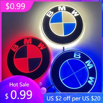 2025 Horké 8,2CM 4D LED emblém Logo Svítící světlo Odznak na auto Pro E46 E90 E60 F10 F11 F20 F30 F34 F01 G20 G21 G31 X1 X3 X5 X7 Ac