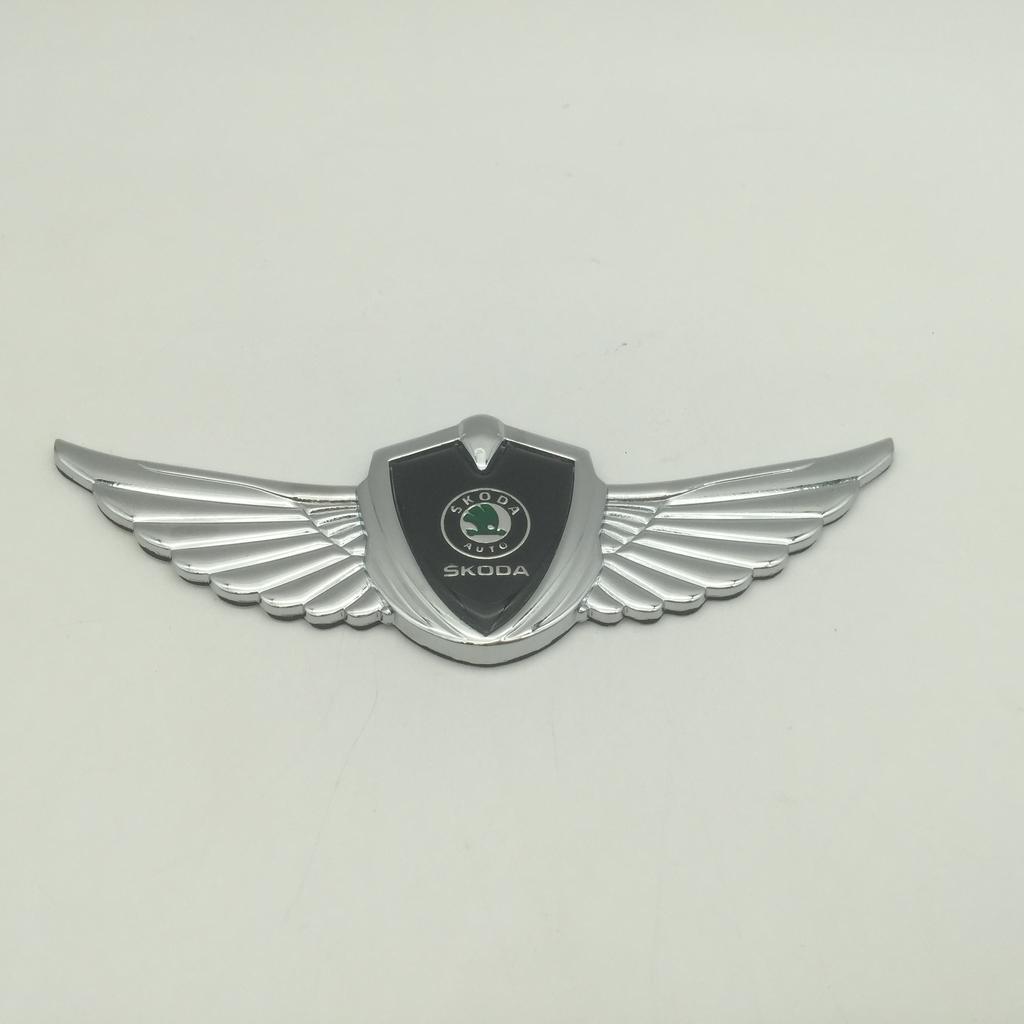 1pcs 3D Metal new for SKODA Car Wings Body Fender side Emblem Badge Decal rear tail bumper trunk Sticker styling Accessories