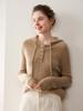 Women's Fashionable Hooded Cashmere Sweater - Versatile, Loose Fit, Short & Long Sleeves, Autumn/Winter Pullover Hoodie.