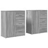 VidaXL Buffets 2 Pcs Sonoma Grey 60x31x70 Cm Engineered Wood 3276558