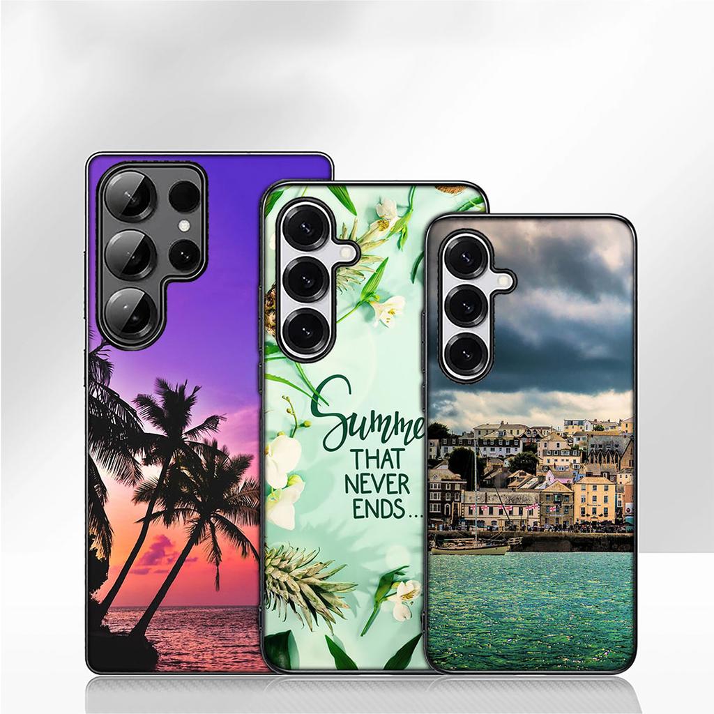 Pour Samsung Galaxy A07 A13 A12 A14 A23 A50 A51 A52 A53 A70 A71 A72 A21S A04 Note 20 9 8 10 Coque Montagne Mer Plage Voyage Océan