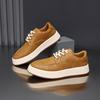 Golden Sapling Male Casual Skateboarding Shoes Winter Flats Genuine Leather Men Daily Round Toe Boat Shoes Man Trendy