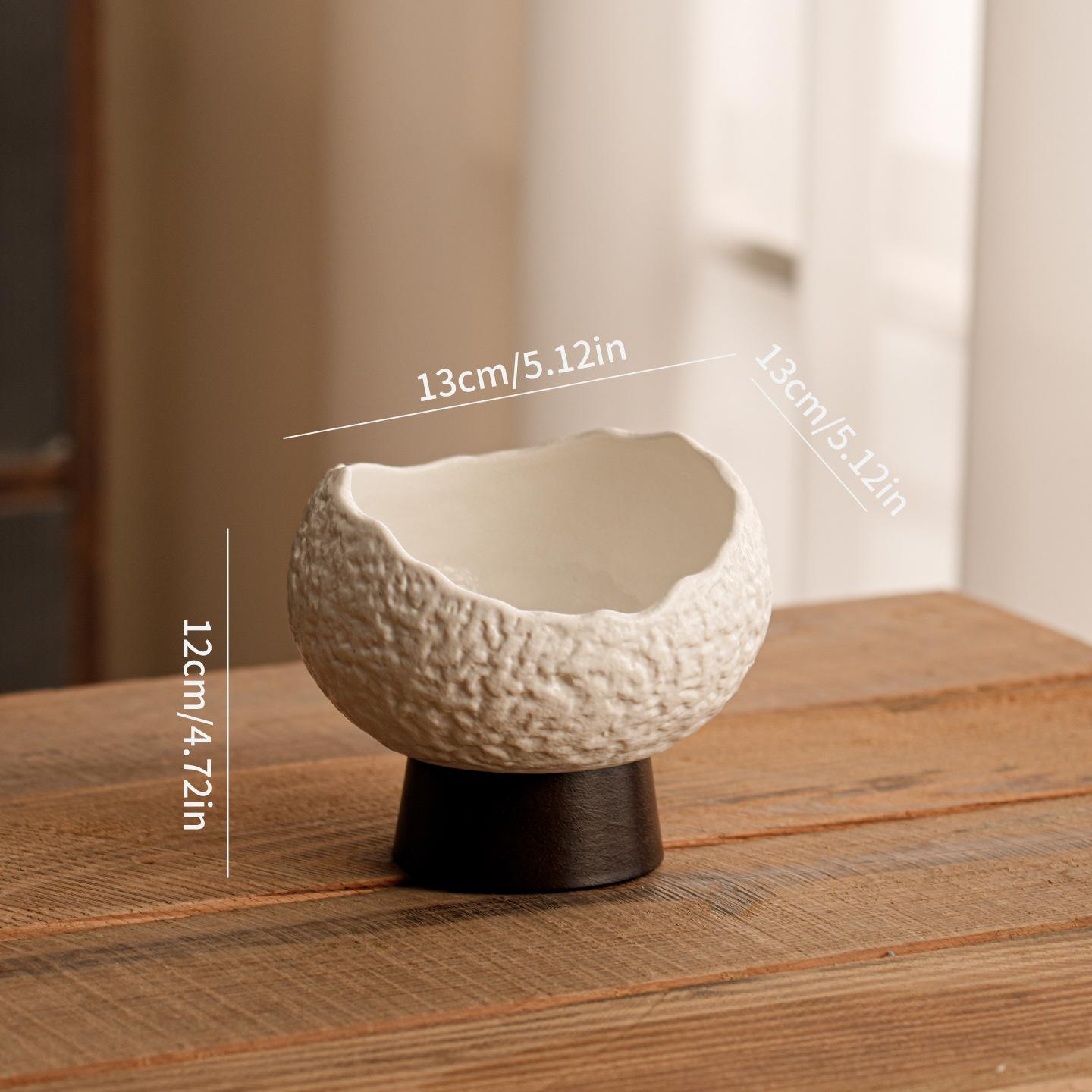 

Creative Ceramic Fruit Salad Bowl High Foot Plate Western Dish Unique Shape Hotel Tableware