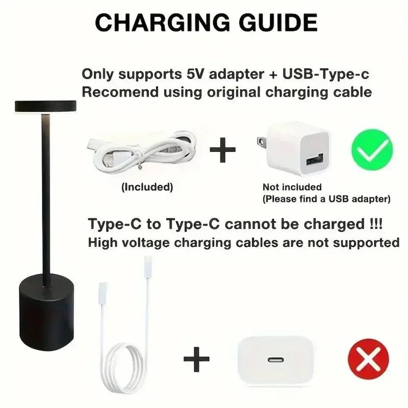 Simple Touch Sensor LED Table Lamp Rechargeable Desk Lamp 3Colors Adjustable Bedside Creative Ambient Light Bar Room Decor Light
