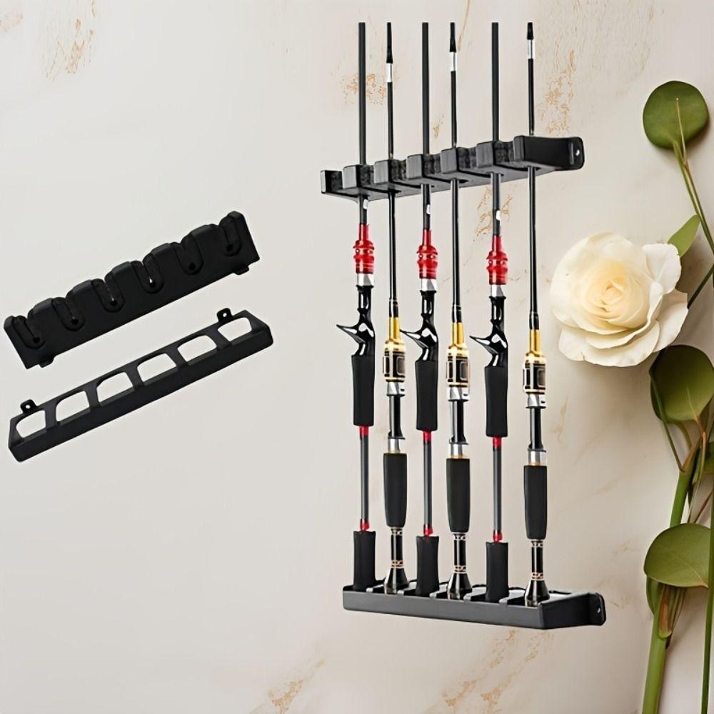 6 Hole Fishing Rod Holders Wall Mount Fishing Pole Storage Rack  Fishermen