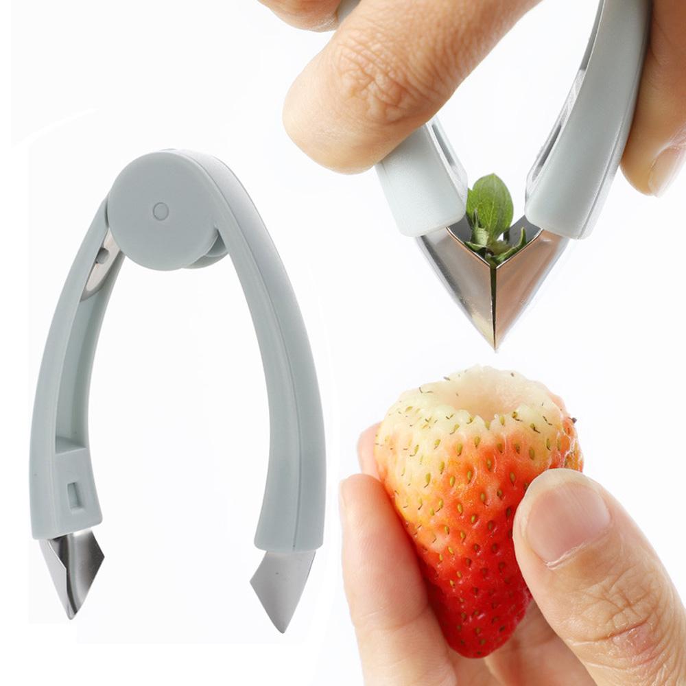 Slicer Strawberry Fruit Tool Kitchen Gadget Seed Remover Clip Top Stem Remover Pineapple Eye Peeler