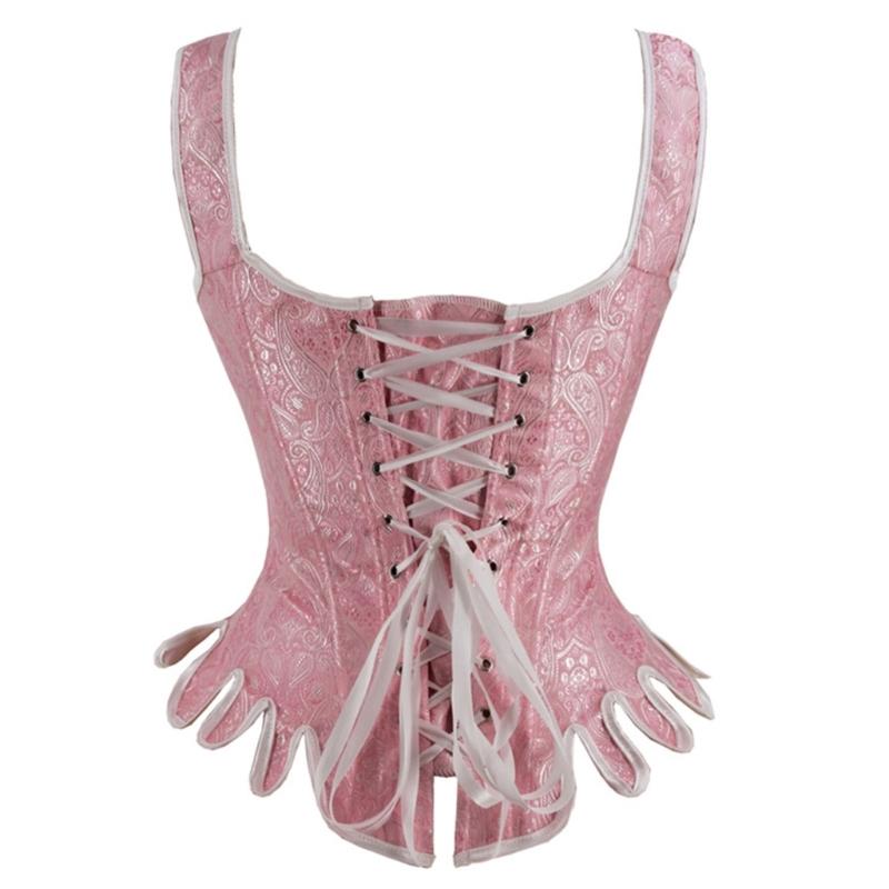 Push Up Corset Vest Top Women Body Shaper Tops Jacquard Bustier Waist Cincher Shapewear Top for Girls