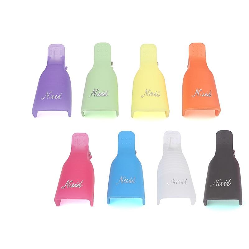 10Pcs/Set Nail Soak Cap UV Gel Clip Manicure Tool Finger Nail Remover Nail Polish Removal Supplies