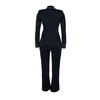 Costum european și american cu perle, slim fit, elastic - Set din două piese, cu mânecă lungă