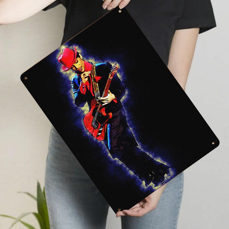 

Rock Legend Guitarist Colorful Art Metal Tin Sign Home Decor Wall Art Living Room Bedroom Hanging Ornament 20x30cm（7.8x11.8inch）