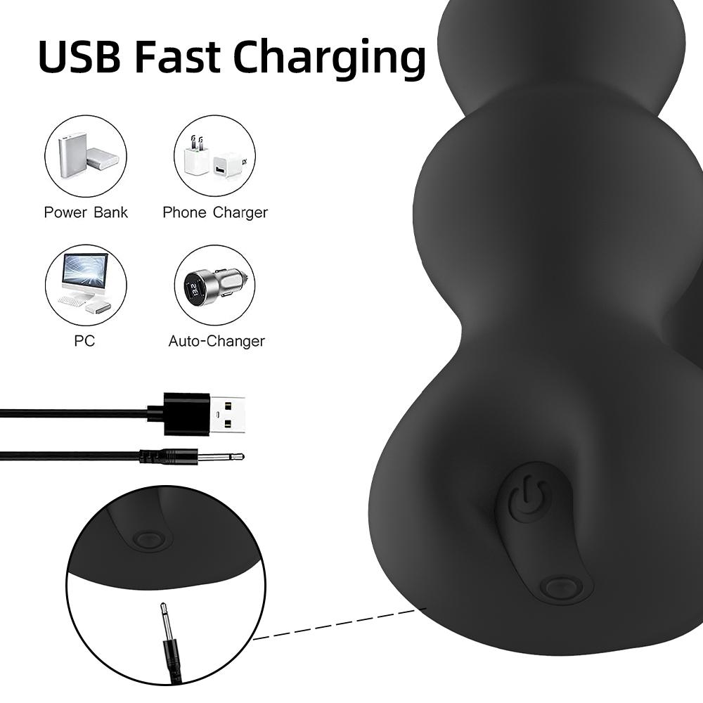Soft Silicone Anal Plug Anus Dilator Butt Plug Vibrator Stimulus Sex Toy for Men Gay Erotic Accessories