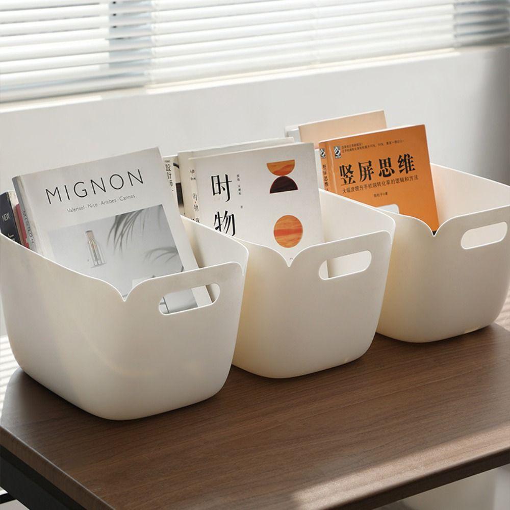 High-capacity Clutter Organizer Box with Handle Sundries Basket  Kitchen Bathroom
