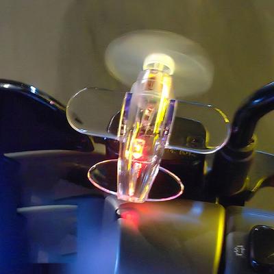 Wind Powered LED Safety Light for Bike Motorcycle Car - No Battery Auto Lighting Colorful Decoration Accessory for Night Riding