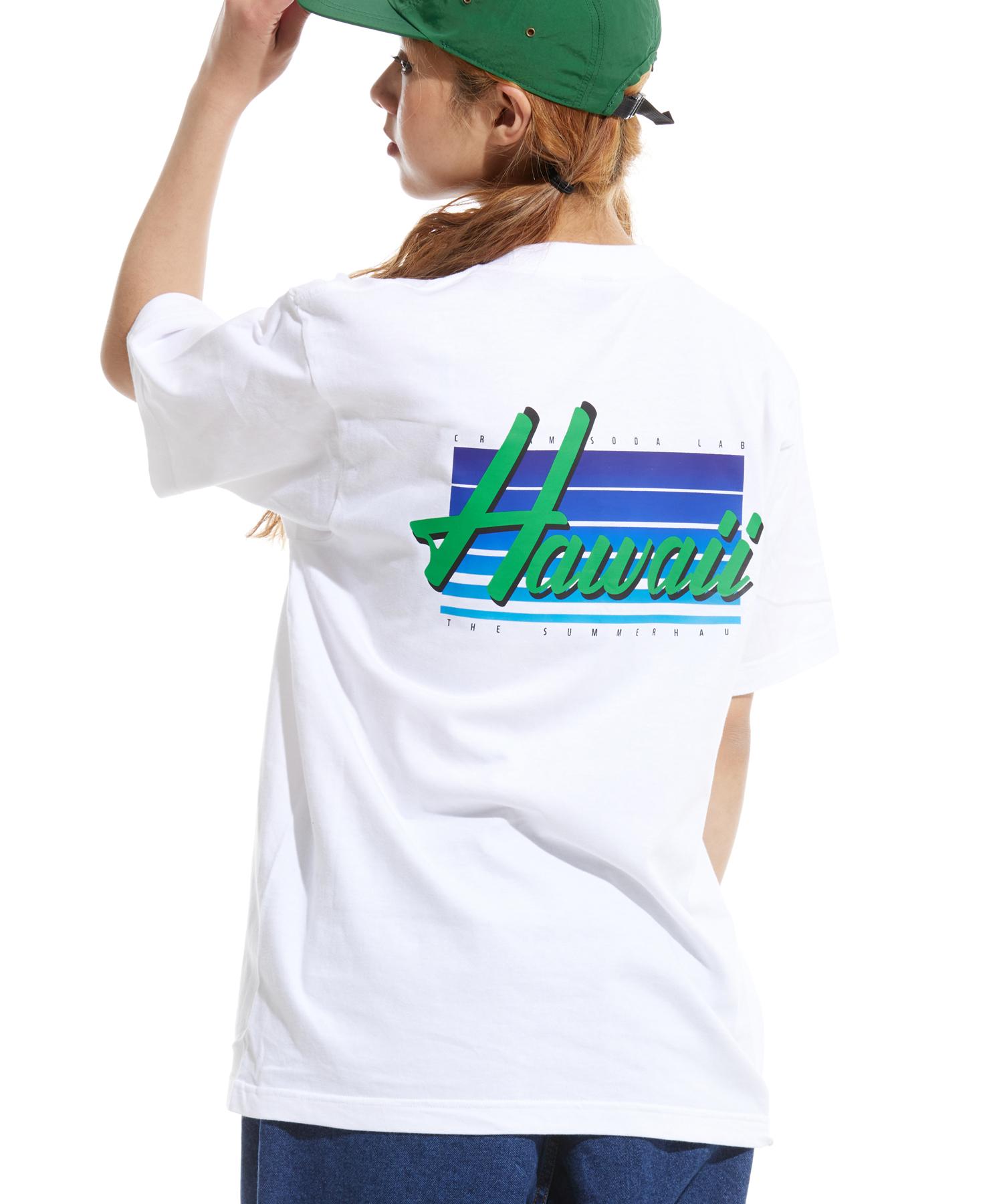 Cream Soda Lab Hawaii Back Print Short Sleeve T-Shirt White L