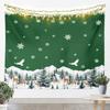 Cute Snowman Tapestry Kids Merry Christmas Wall Art for Bedroom Living Rooms Xmas Snowflake Wall Hanging Blanket Breathable