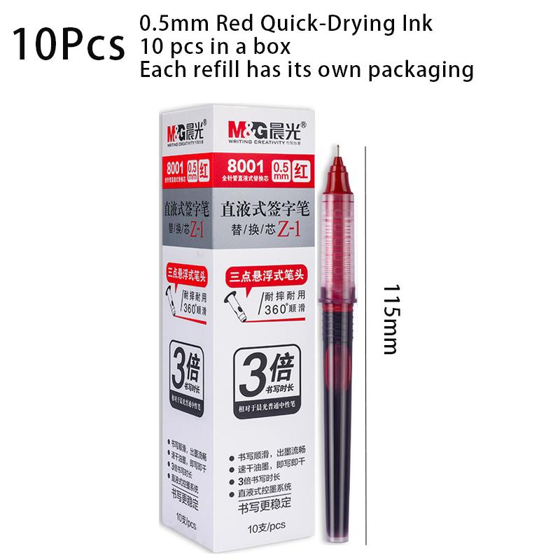 M&G 4/8/12/10/20pcs Gel Pen&Refill Set 0.5mm Black Red Blue Quick-drying Ink Water-based Ballpoint Pen Office Writing Stationery