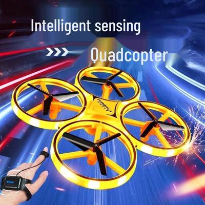 Cross-Border Drone Gesture-Controlled Smart Toy Airplane for Kids - Four-Axis Remote-Controlled Hover Aircraft.