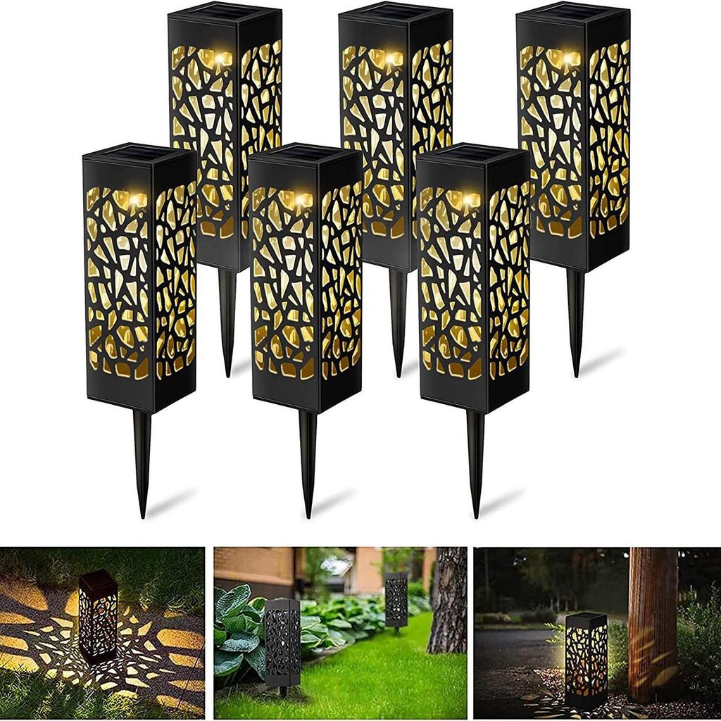 Solar LED Pathway and Garden Light with Hollow-Out Design
