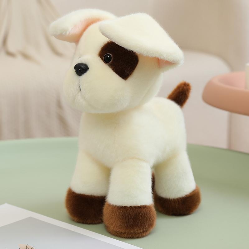 Hot New 25cm High Quality Lifelike Pet Dog Plush Toys Stuffed Handmade Schnauzer Husky Golden Retriever Doll Soft Hugging Puppy