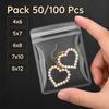 Thick Transparent Pvc Seal Bag 50/100 Units Transparent Pvc Bags With Closure For Jewelry Storage Bags
