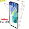 360 Volledige Lichaams Cover Siliconen Hoesje Voor Samsung Galaxy S2 S24 Ultra S23 Plus S22 S21 FE S20 S10 Lite S9 S8 Dubbel Transparant