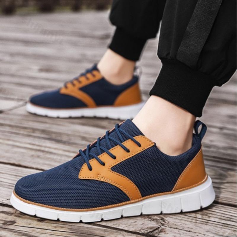 Fashion Men's Casual Sports Shoes 2025 Autumn Outdoor Anti Slip Wear-resistant Breathable Mesh Soft Soled Walking Shoes Fashion Sneakers
