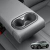 For Hyundai Kona SX2 2024 2025 2026 Carbon Fiber Rear Row Water Cup Holder Frame Trim Cover Red Car Interior Accessories