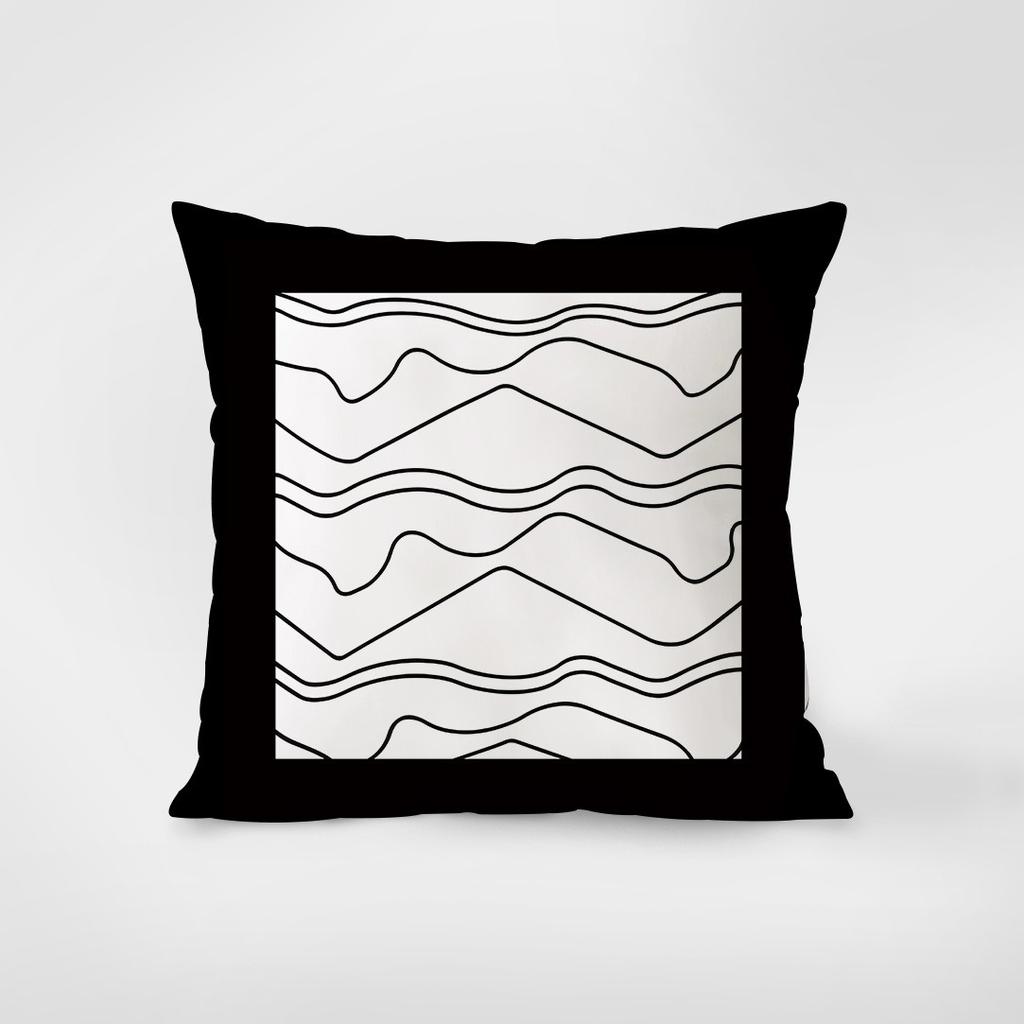 Abstract Black and White Pattern Pillowcase Interior Decoration Office Living Room Home Pillowcase