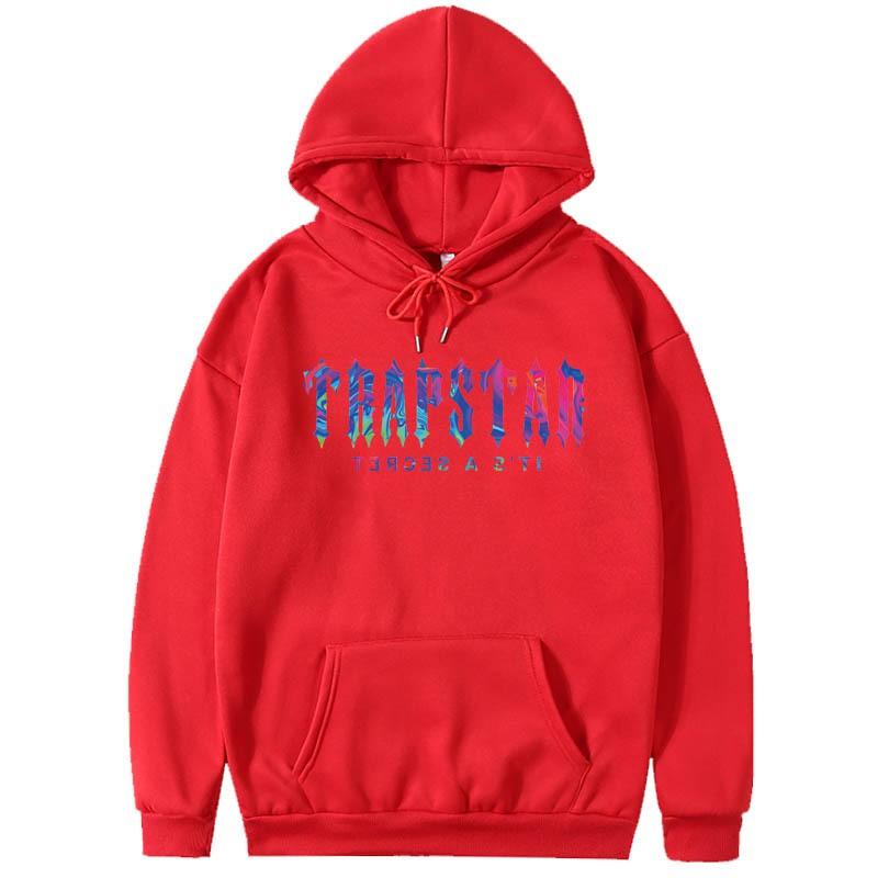 Completo Felpa con Cappuccio e Pantaloni Trapstar Stampati - Oversize Streetwear Cotone Pile Tuta Sportiva Gioventù