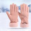 Winter Women's Ski Gloves Fashion Bow Plus Fleece Thickened Warm Gloves Riding Windproof Touch Screen Gloves