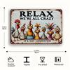Unrivaled "Relax & Enjoy Life" Sign - ColorfulChicken Wall Decor with Weatherproof Iron | Decor Suitable for All Kinds of Places