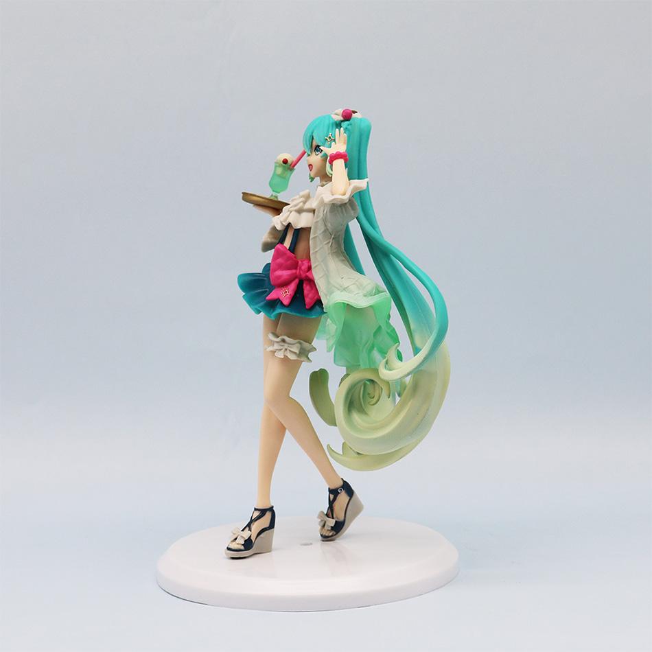 18cm Hatsune Miku Anime FIgure Sweet Sweets Soda Hatsune Miku Action Figures Kawaii Girl Figurine PVC Collection Model Doll Toys