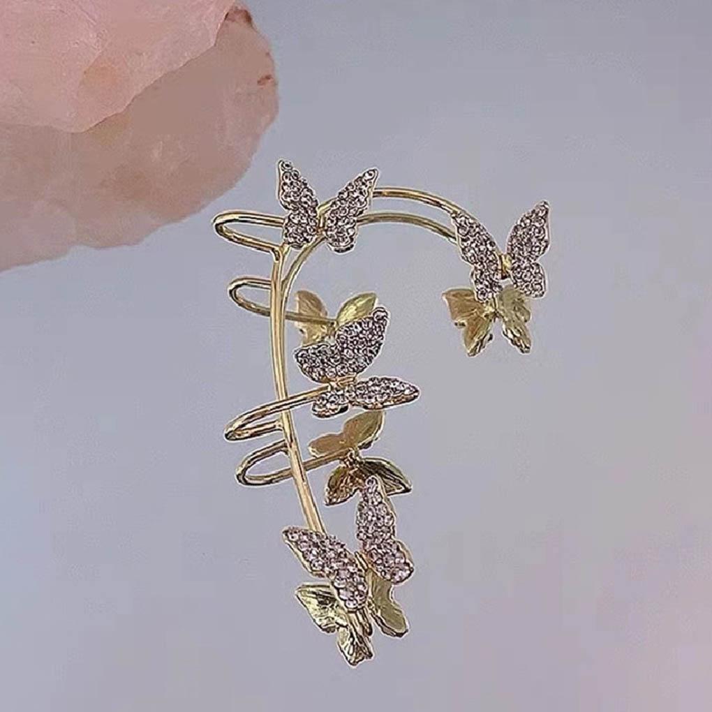 Butterflies Earrings Lightweight Eardrop Earring Zircon Sturdy Easy Matching Smooth Jewelry Accessory Women Party